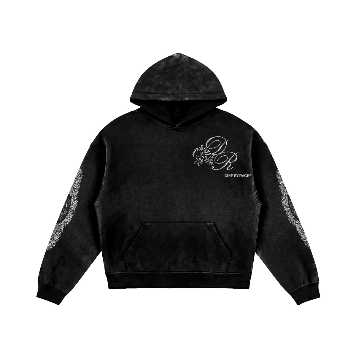 MORNI EMBROIDERED OVERSIZED FADED HOODIE