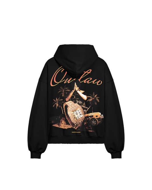 OUTLAW BOXY DISTRESSED HOODIE