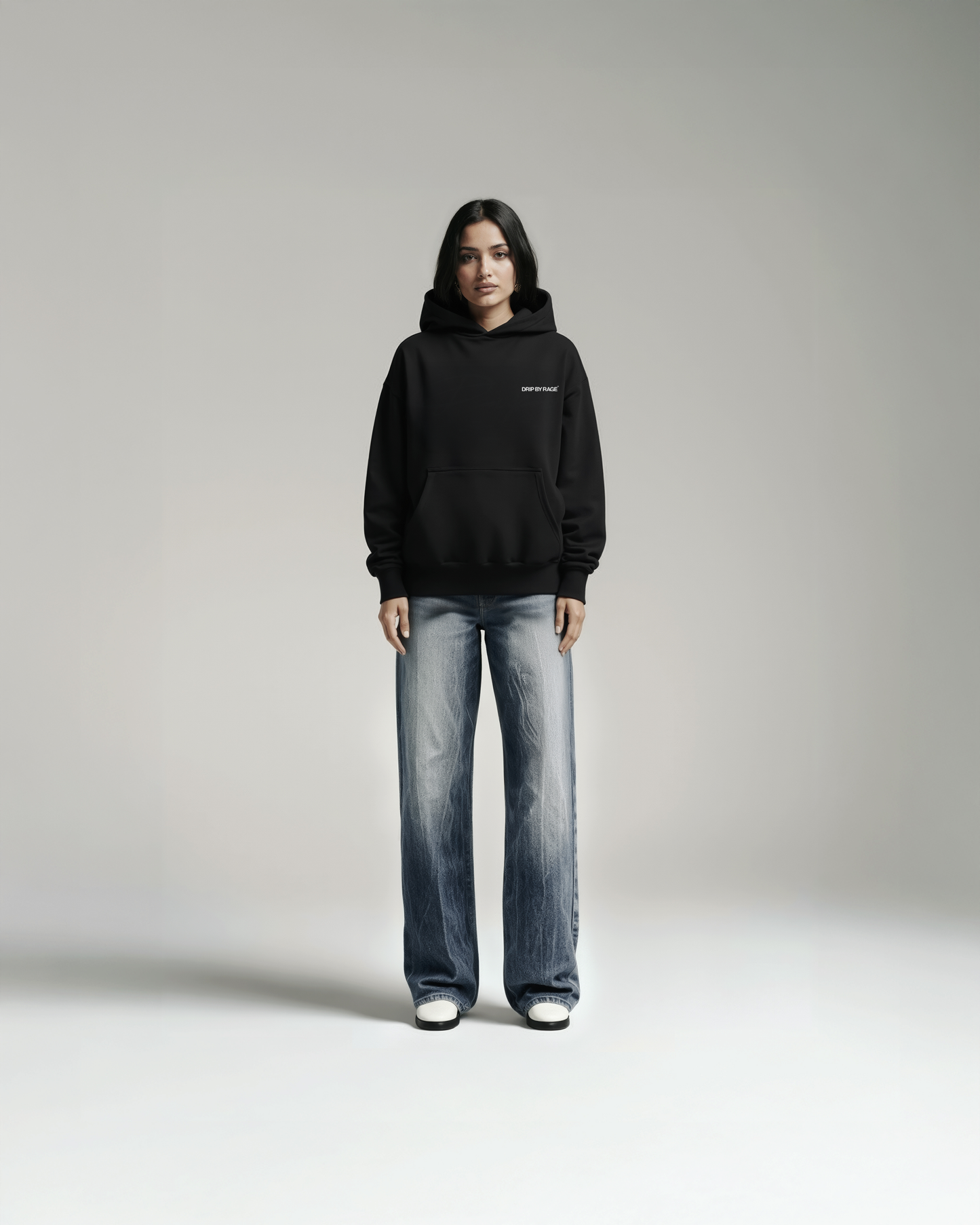 SHIV BIRDS SUN FADED BOXY HOODIE