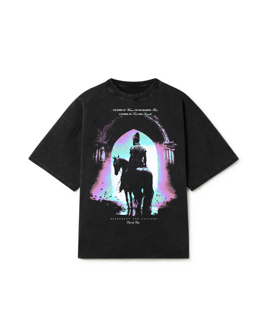 MAJESTIC KING OVERSIZED FADED T-SHIRT