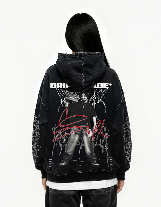DEVIL SIDHU OVERSIZED FADED HOODIE
