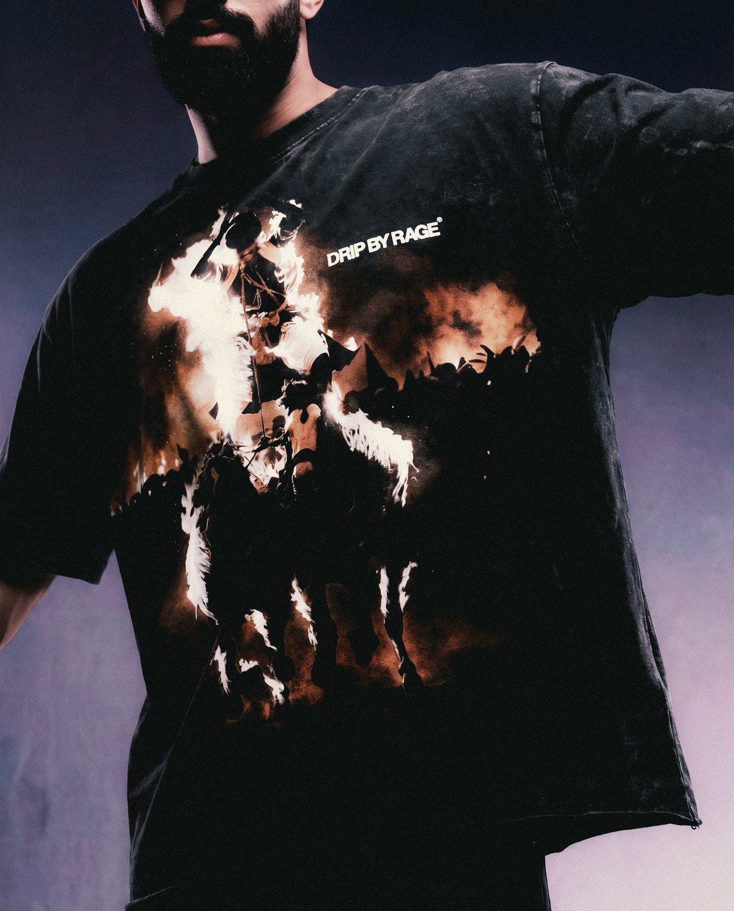SAINT WARRIOR FADED T-SHIRT