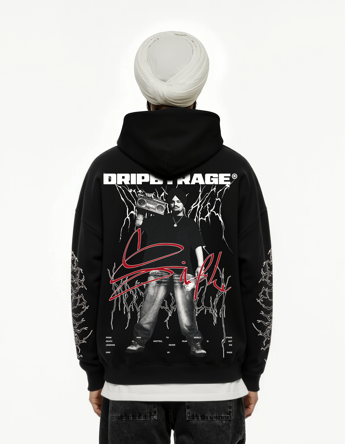 DEVIL SIDHU SUN FADED BOXY HOODIE