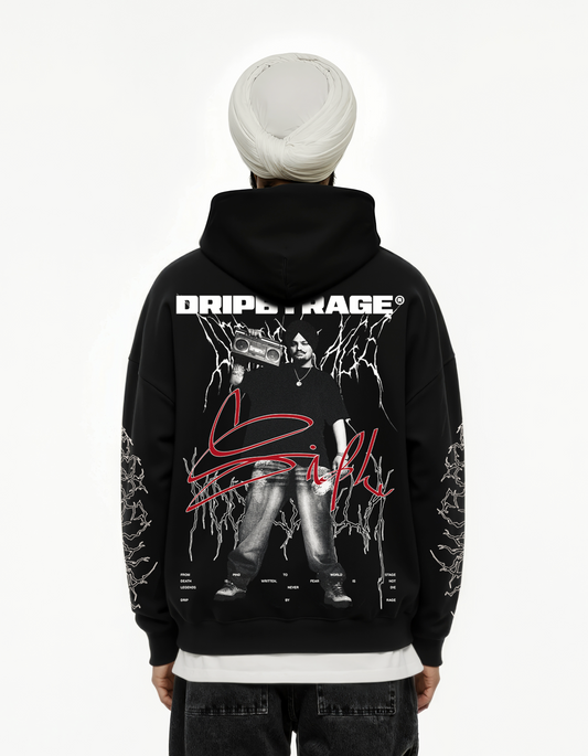 DEVIL SIDHU SUN FADED BOXY HOODIE