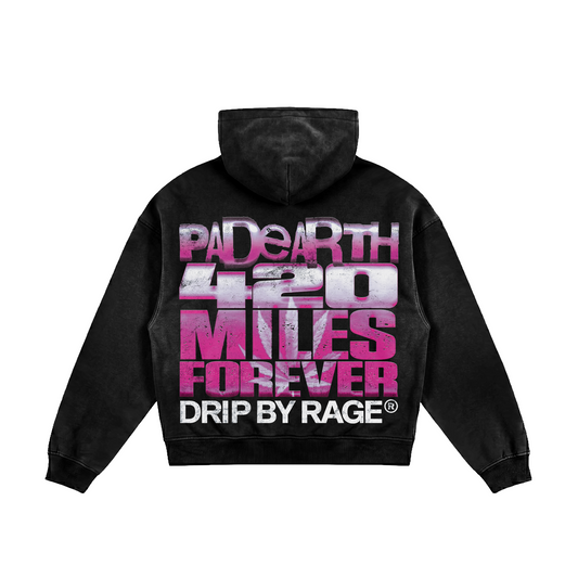 420 MILES FADED OVERSIZED HOODIE