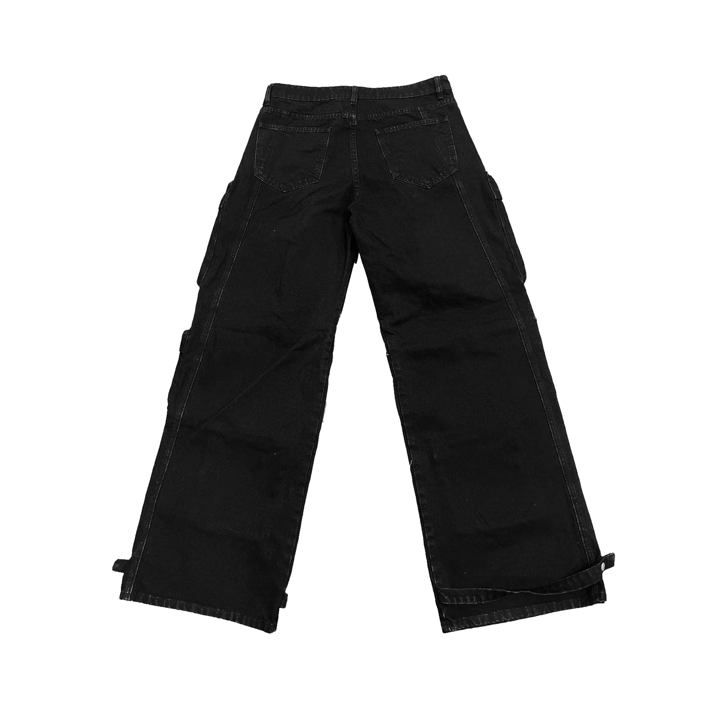 WASHED BLACK CARGO DENIM