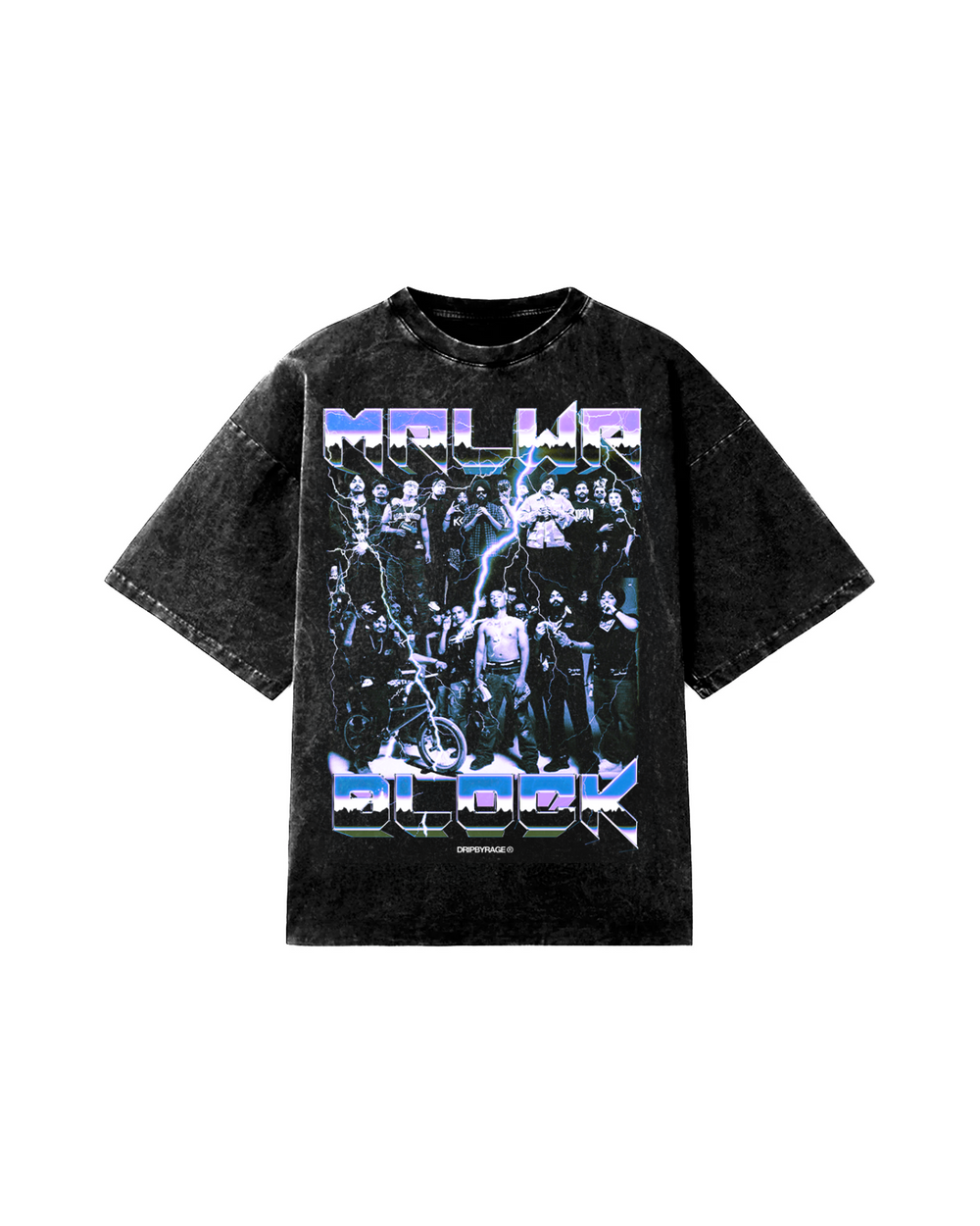 MALWA BLOCK OVERSIZED DESTROYED T-SHIRT