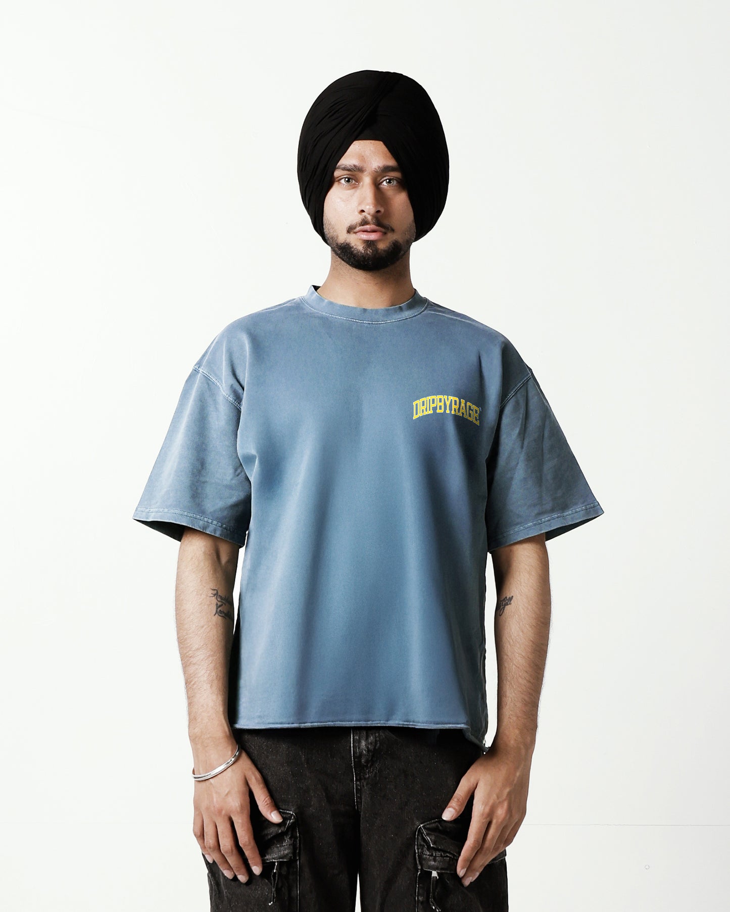 DRIP ARC OVERSIZED FADED T-SHIRT