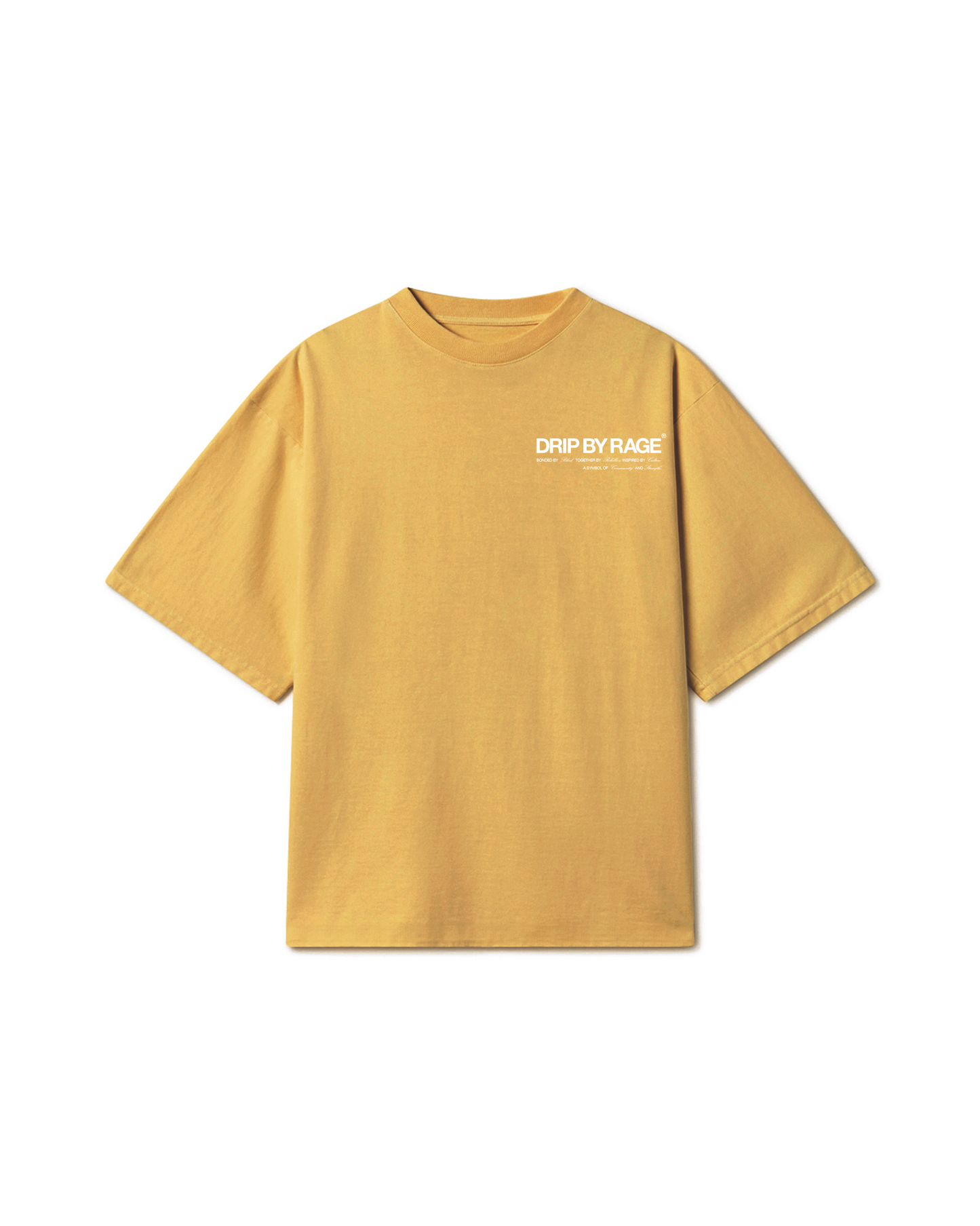 DRIP CLUB OVERSIZED FADED T-SHIRT YELLOW