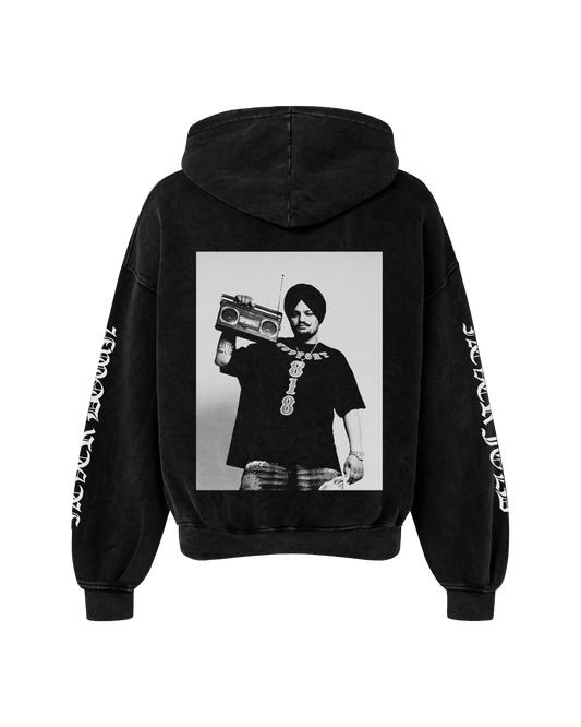 NEVER FOLD OVERSIZED FADED HOODIE