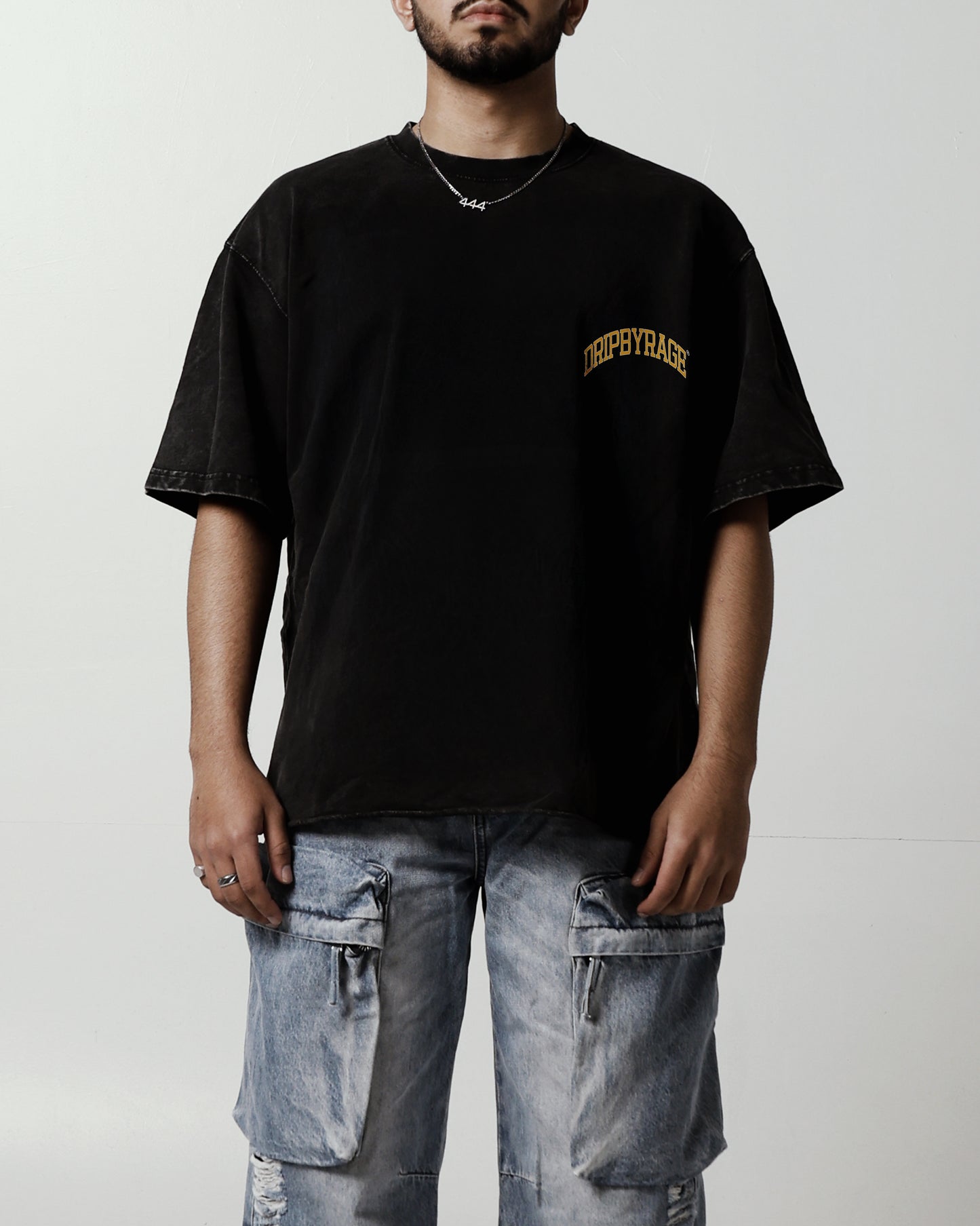 DRIP ARC OVERSIZED FADED T-SHIRT