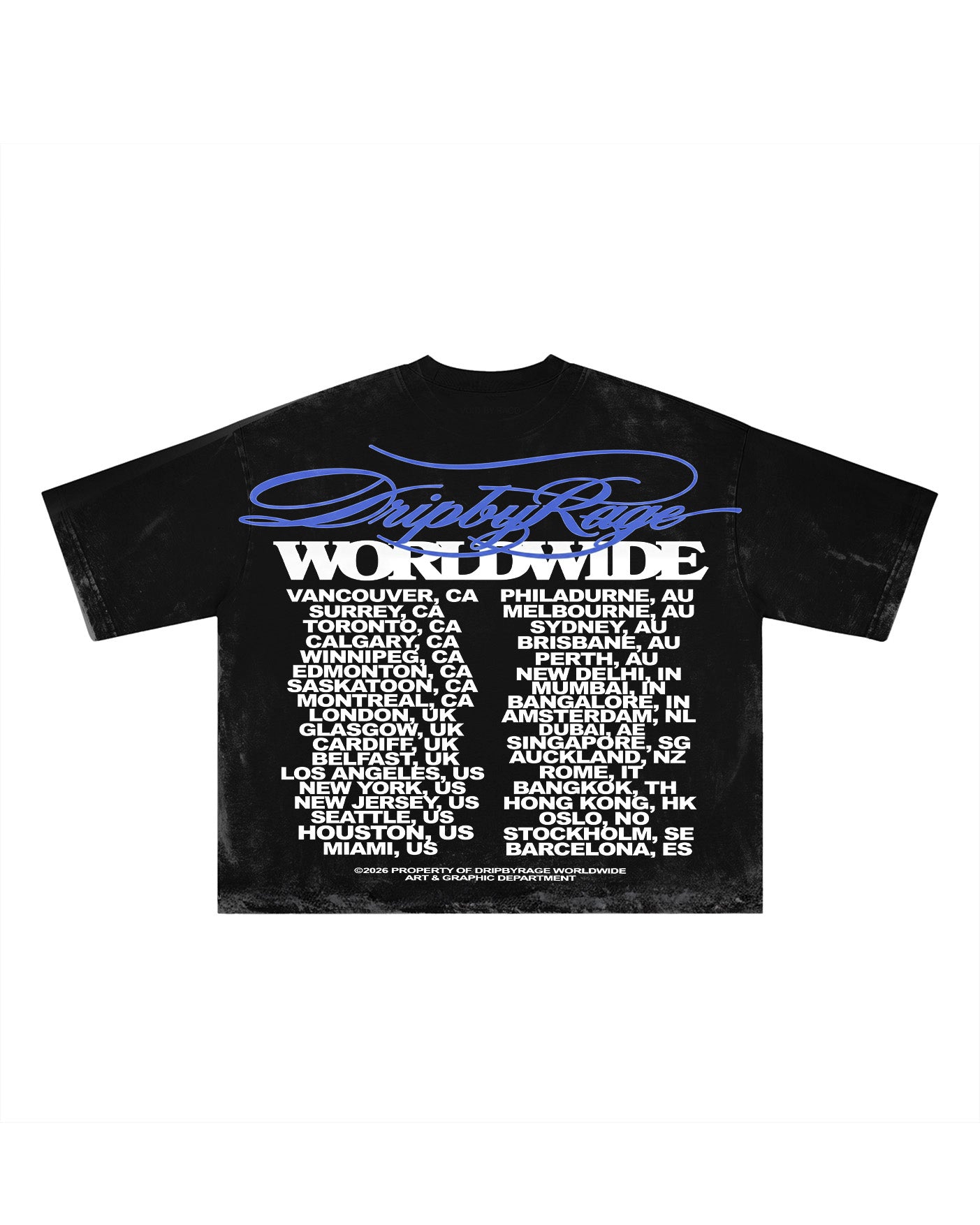 DRIPBYRAGE WORLDWIDE BOXY T-SHIRT