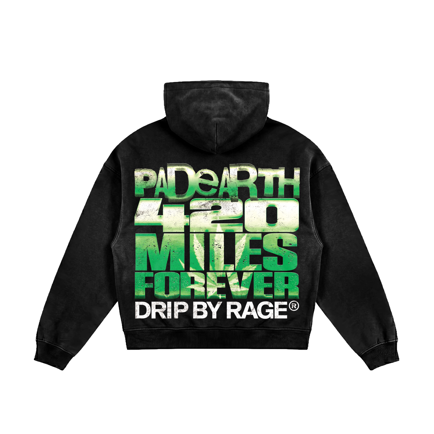 420 MILES FADED OVERSIZED HOODIE