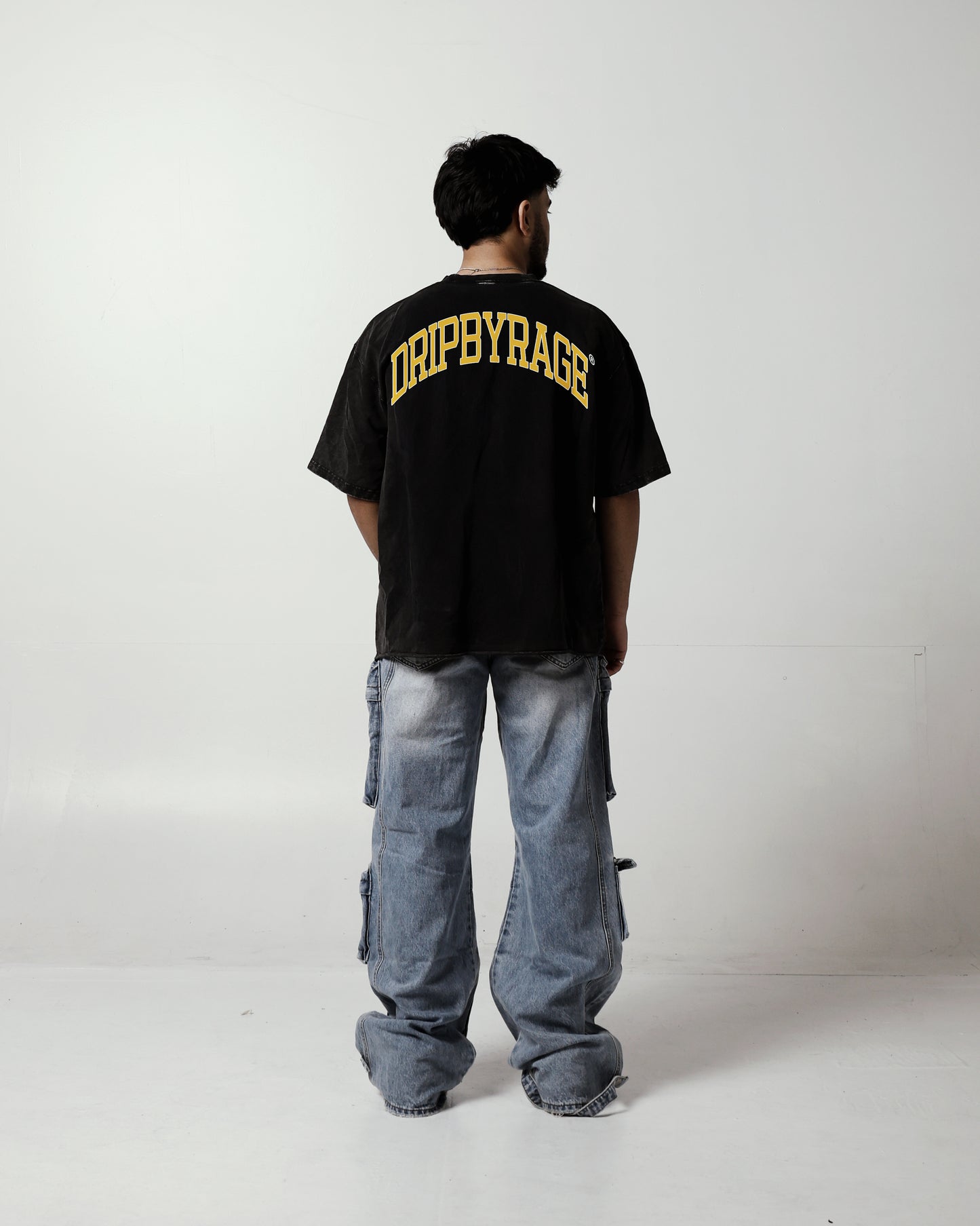 DRIP ARC OVERSIZED FADED T-SHIRT