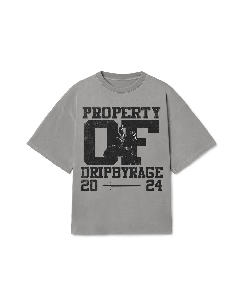 PROPERTY OVERSIZED T-SHIRT FADED GREY