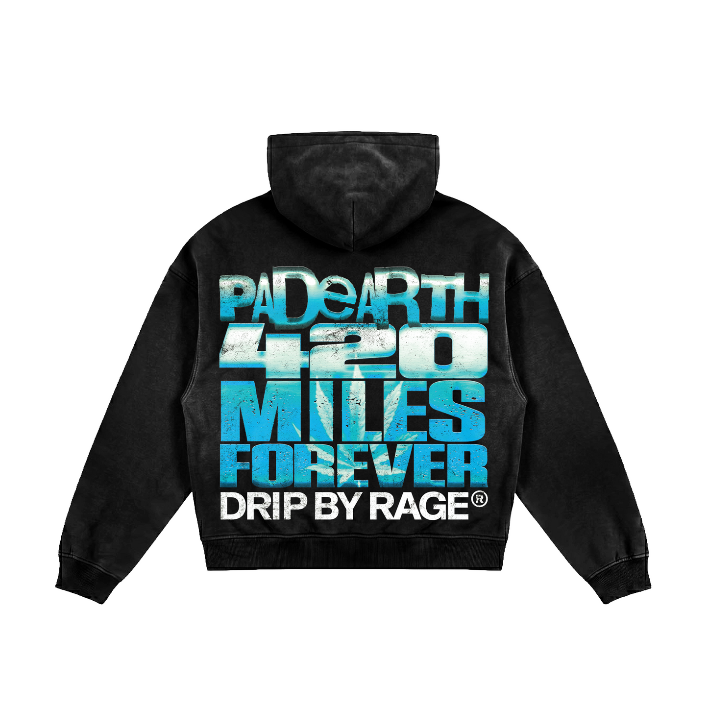 420 MILES FADED OVERSIZED HOODIE