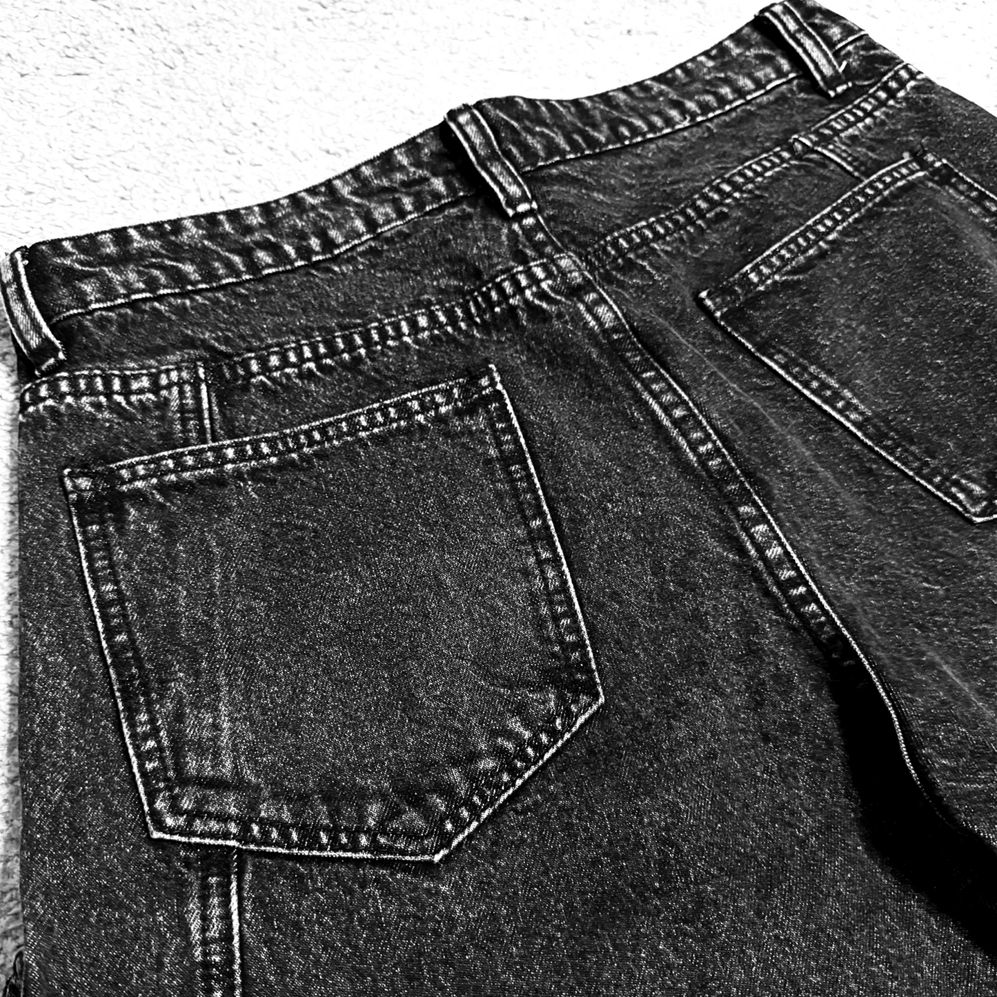 STONE WASHED CARGO DENIM