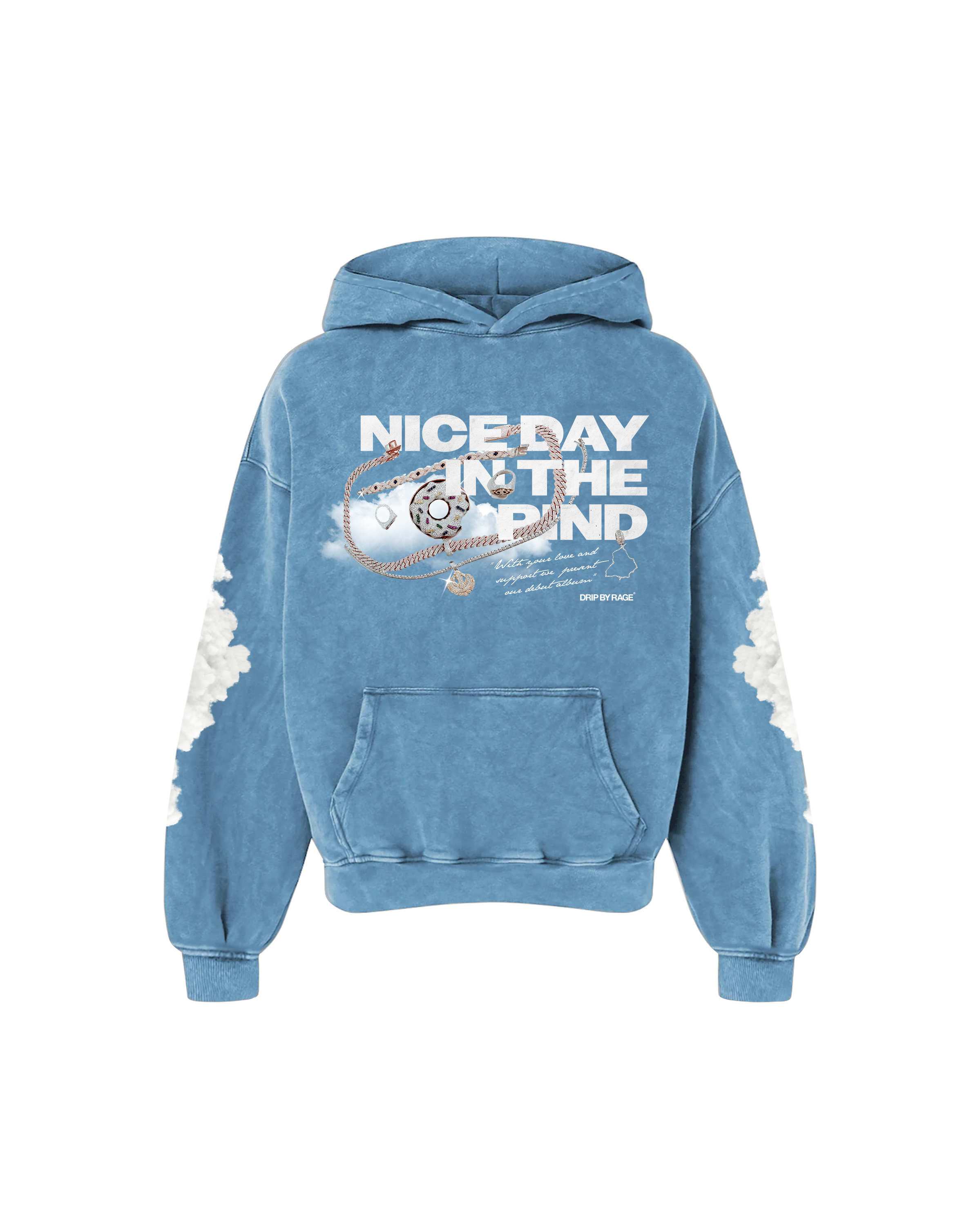 CLOUDY OVERSIZED WASHED HOODIE