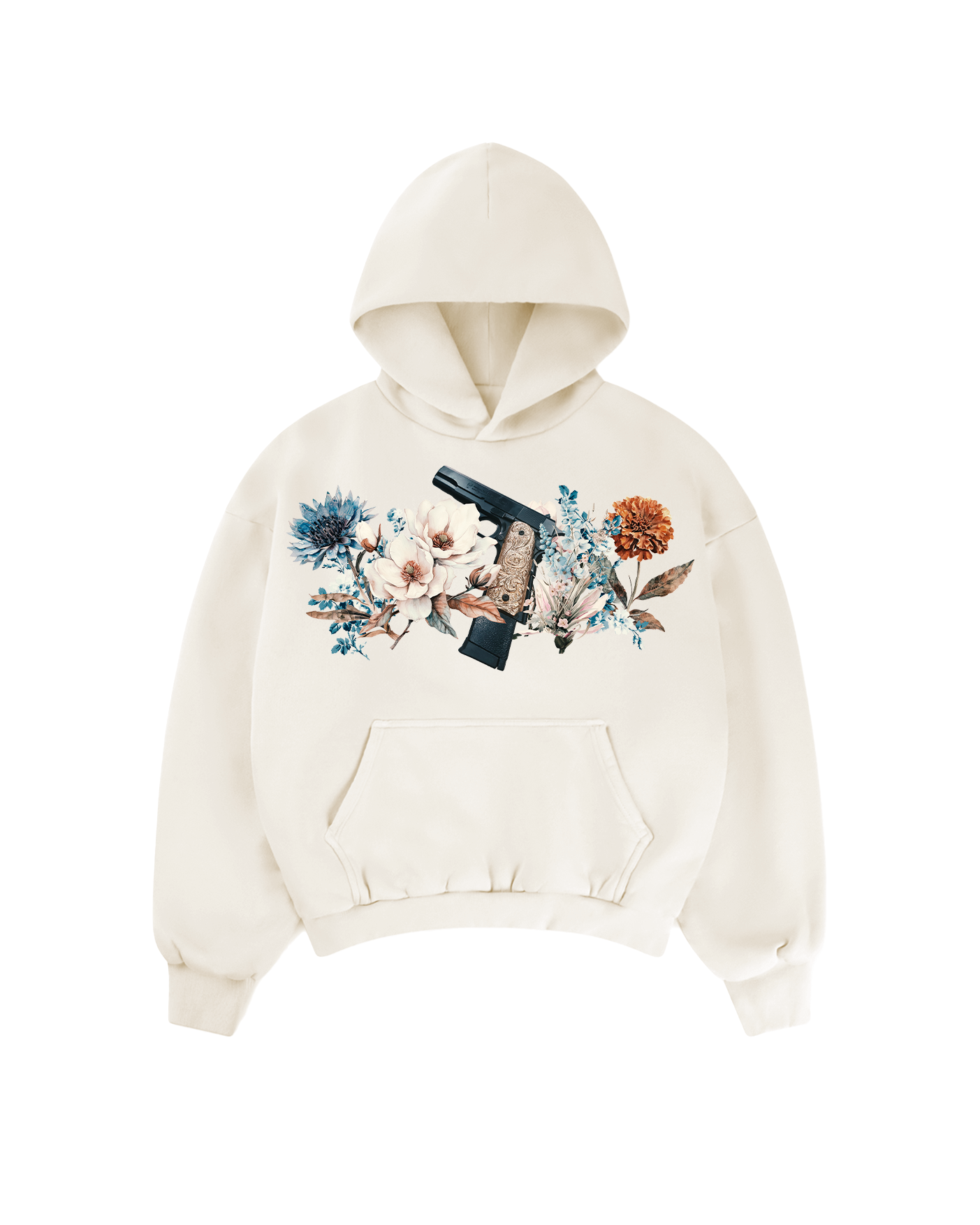 SIDHU FLOWERS SUN FADED BOXY HOODIE