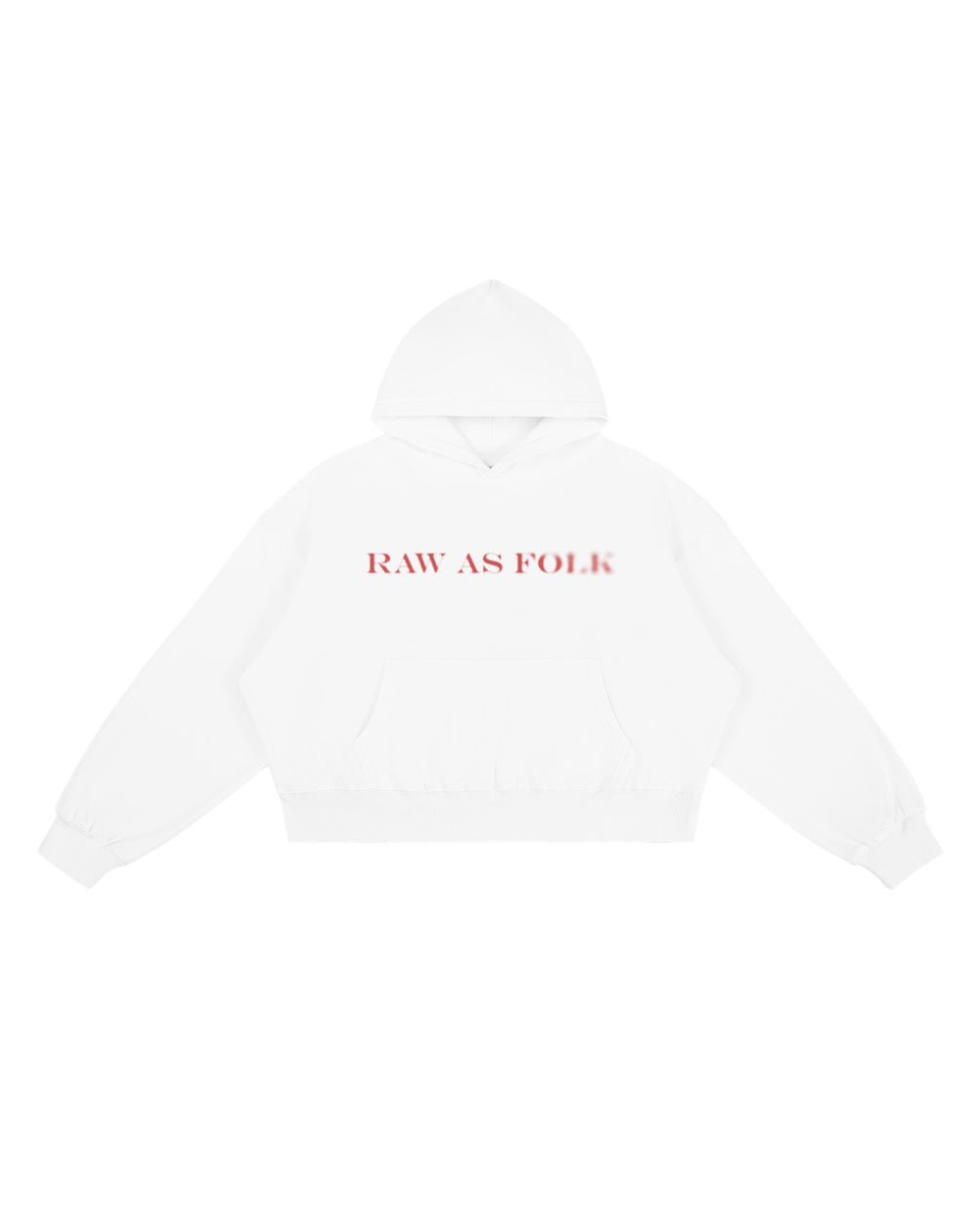 RAW AF BOXY HOODIE WHITE