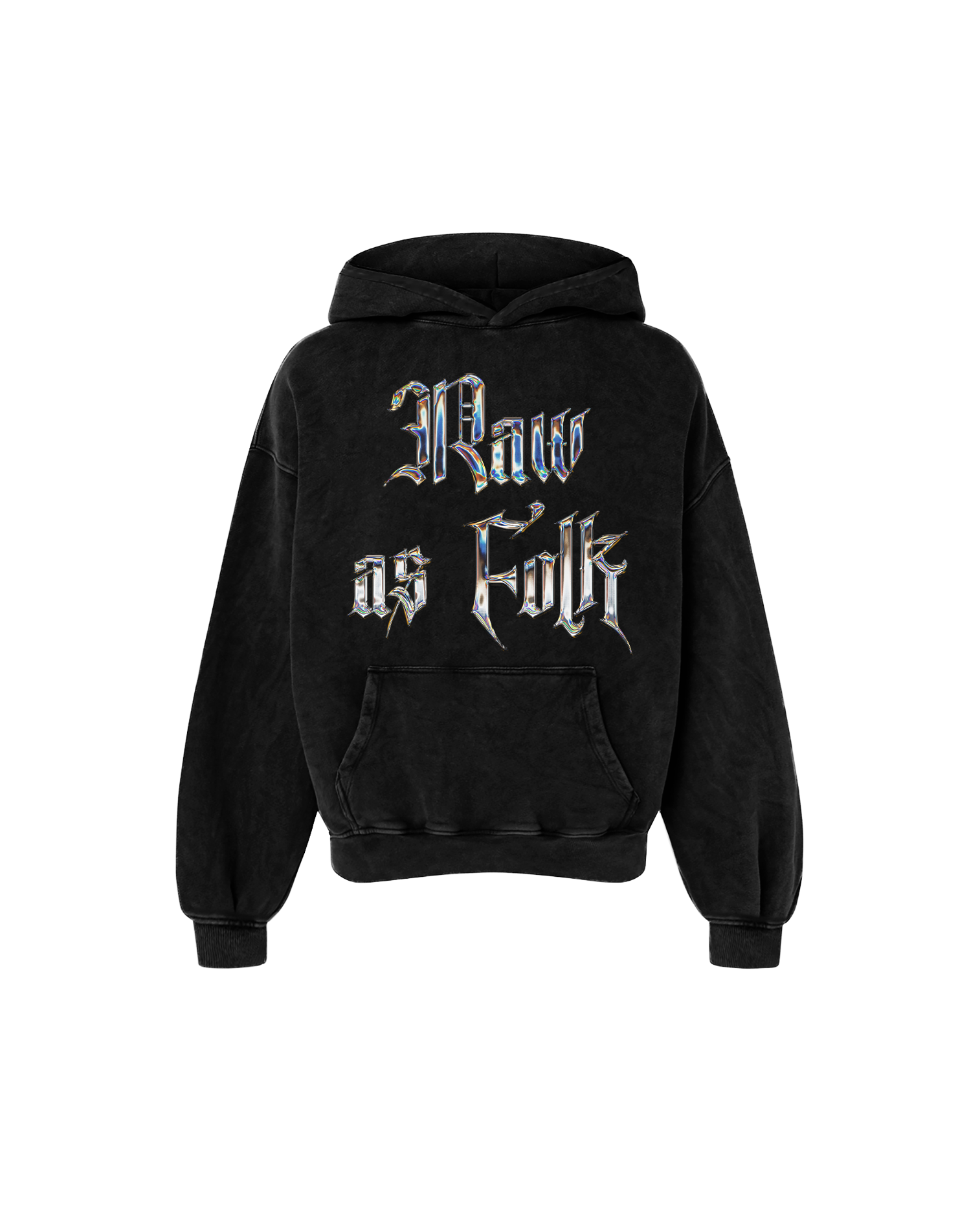 RAW AS FOLK OVERSIZED FADED HOODIE