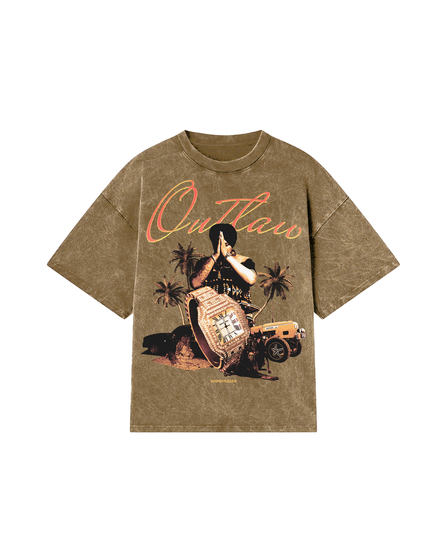 OUTLAW OVERSIZED WASHED T-SHIRT