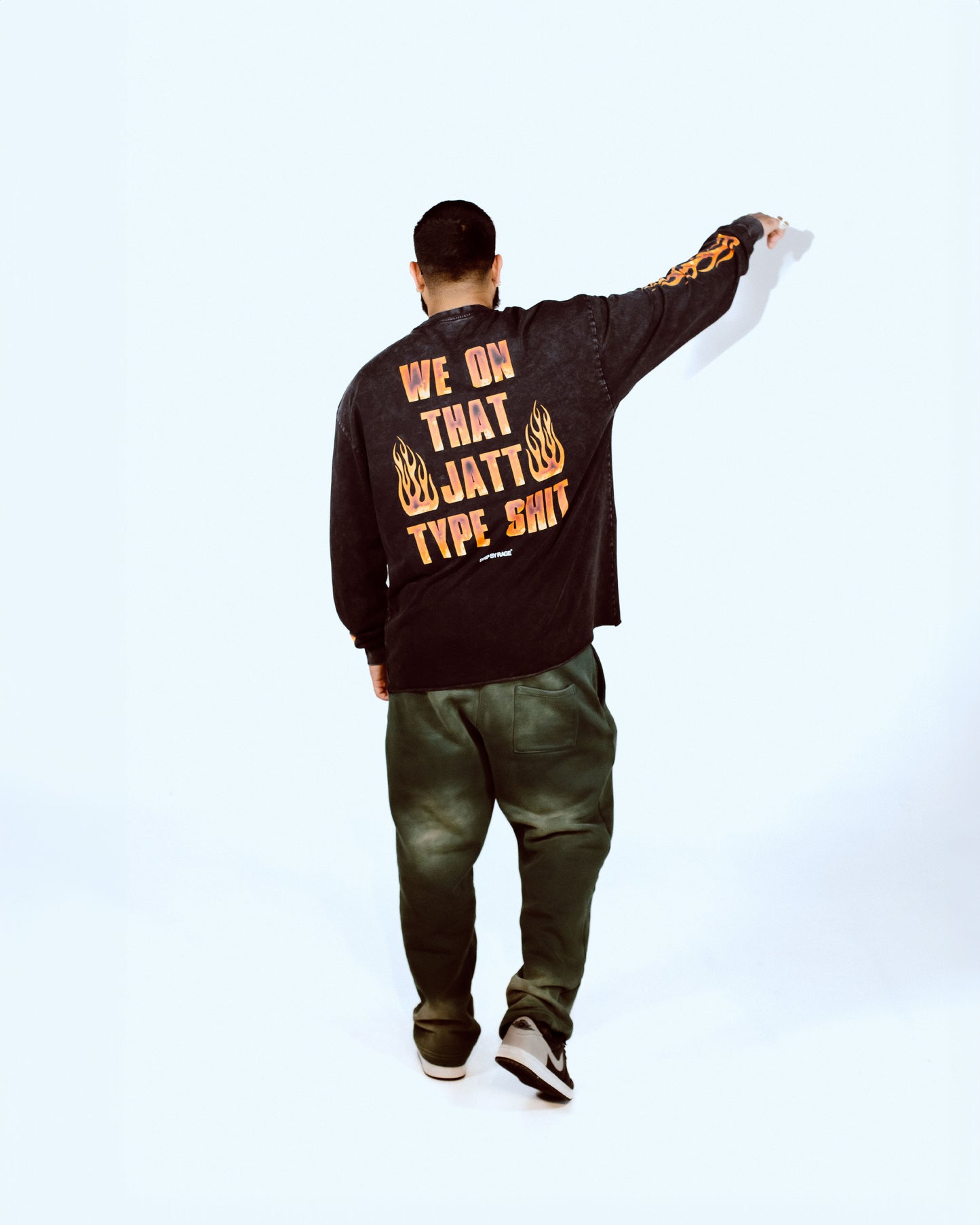 JATT TYPE SHIT OVERSIZED LONG SLEEVE T-SHIRT