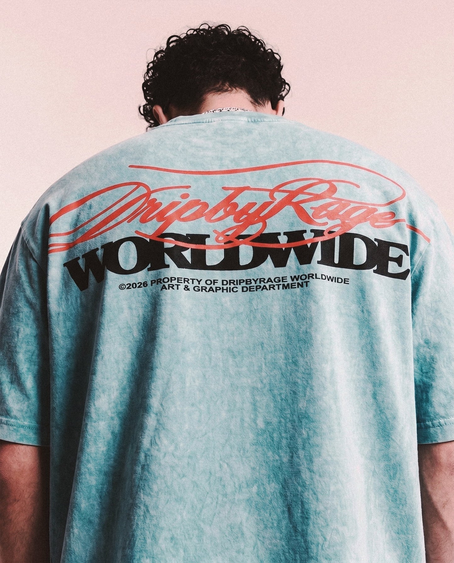 NO MERCY ABOVE OVERSIZED STONE WASH T-SHIRT