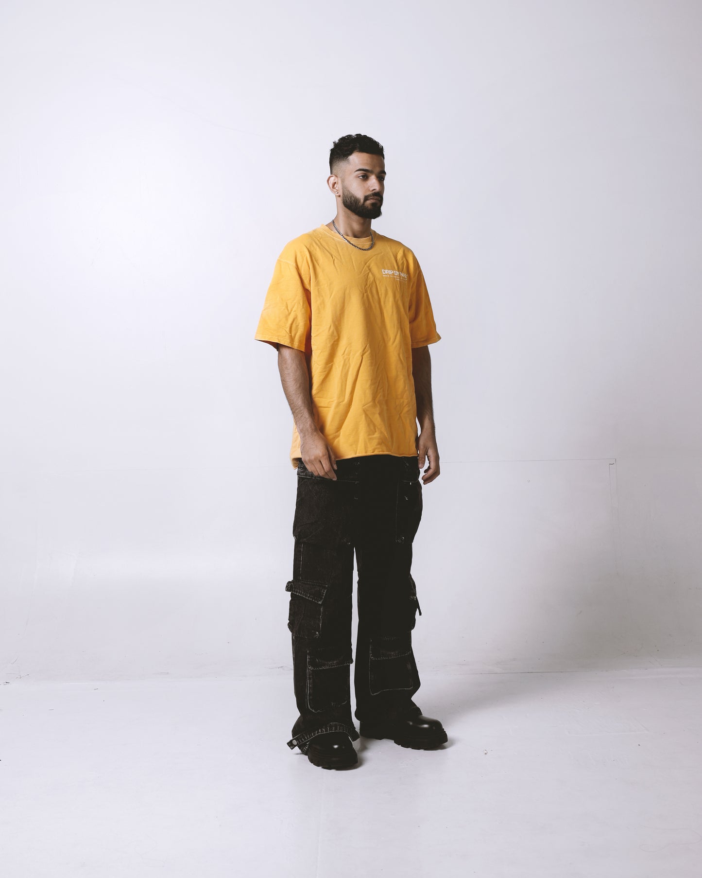 DRIP CLUB OVERSIZED FADED T-SHIRT YELLOW