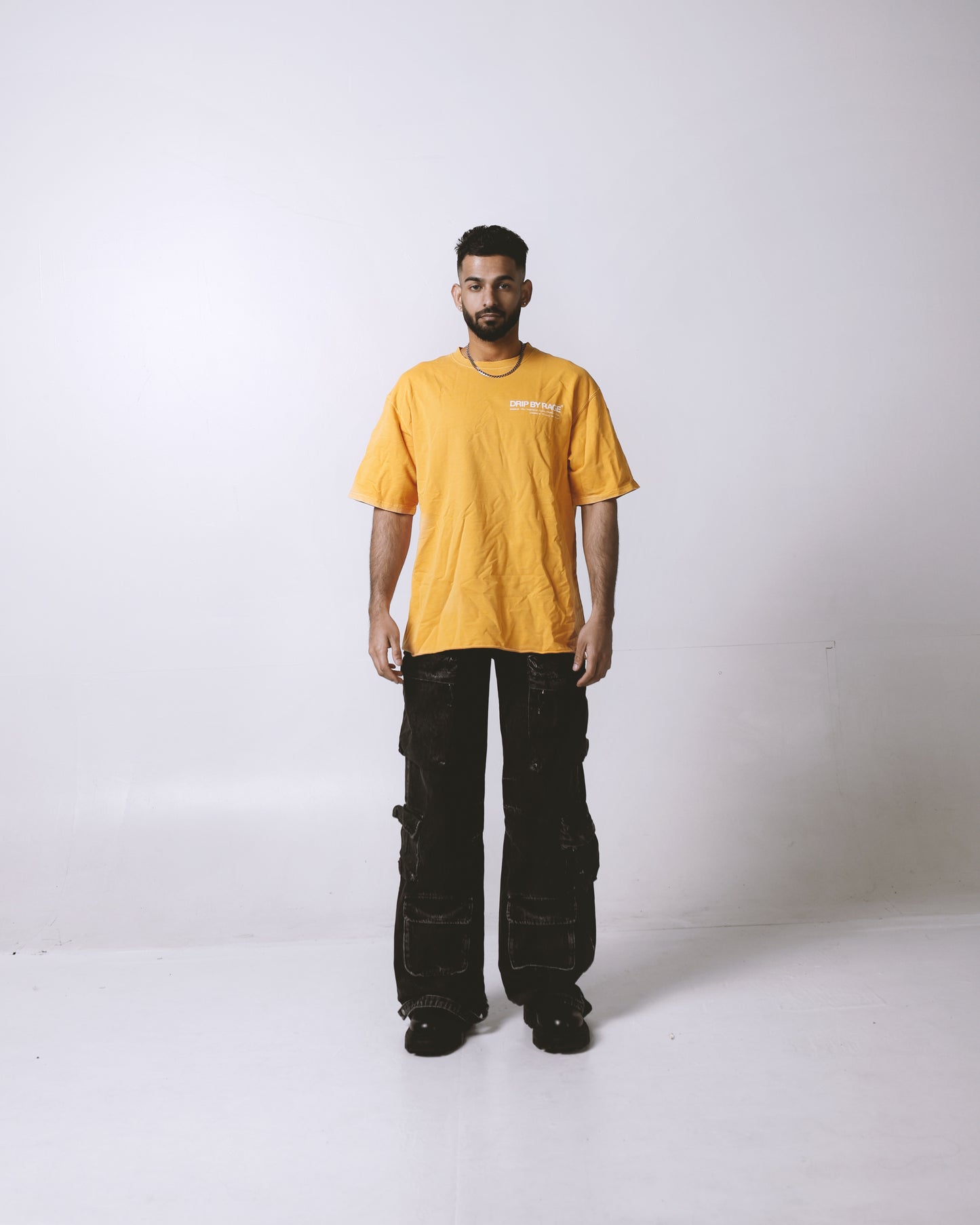 DRIP CLUB OVERSIZED FADED T-SHIRT YELLOW