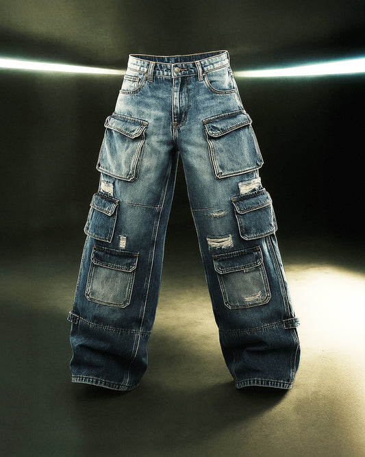 DISTRESSED CARGO DENIM