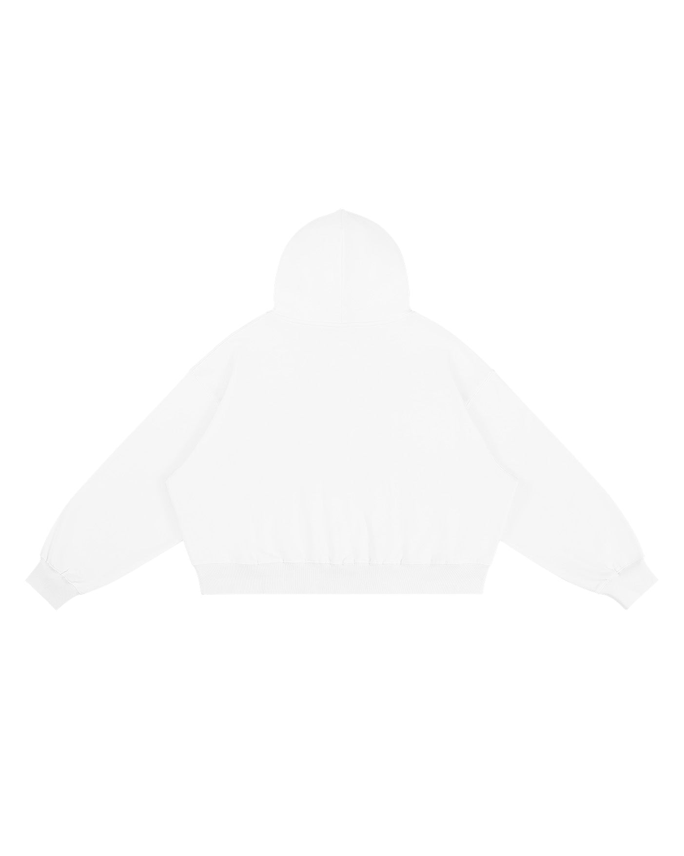 RAW AF BOXY HOODIE WHITE
