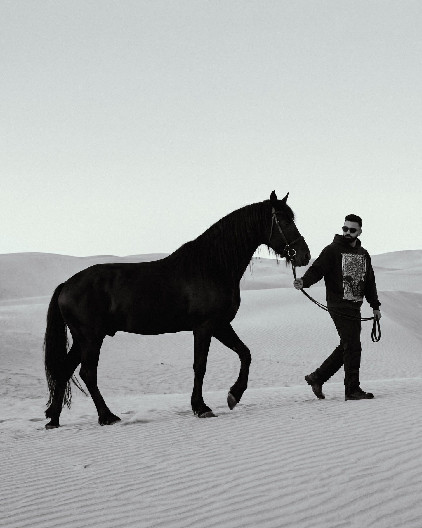 ROYALTY BIG PRINT OVERSIZED FADED HOODIE