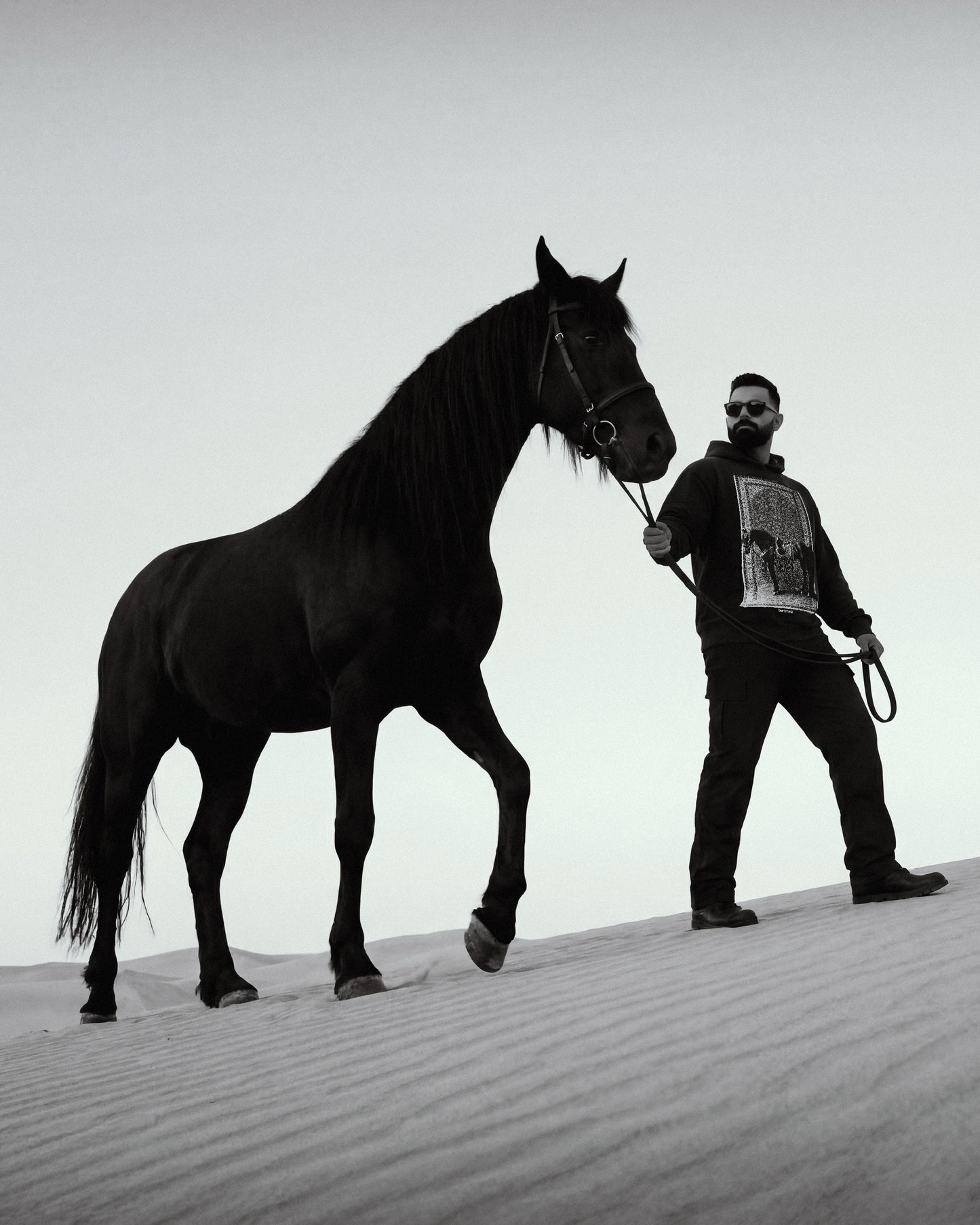 ROYALTY BIG PRINT OVERSIZED FADED HOODIE