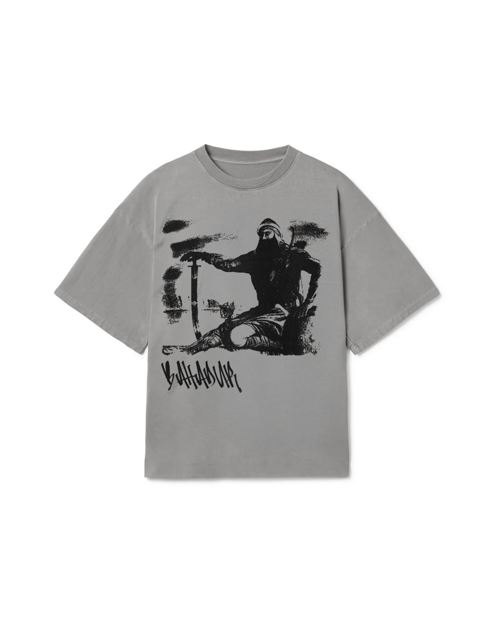 BAHADUR OVERSIZED FADED T-SHIRT GREY