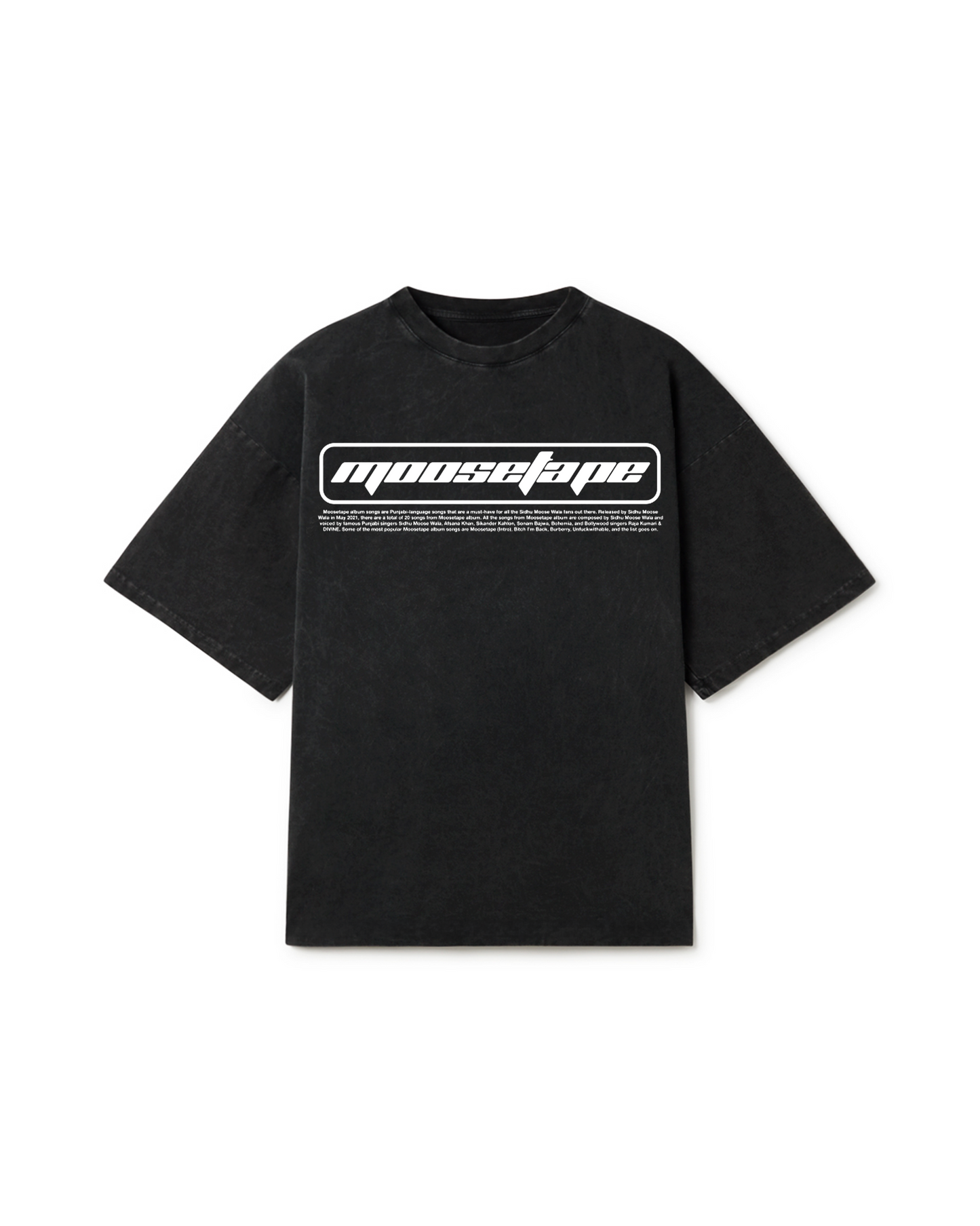 MOOSETAPE OVERSIZED FADED T-SHIRT BLACK