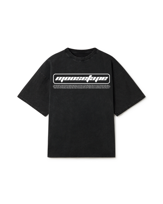MOOSETAPE OVERSIZED FADED T-SHIRT BLACK