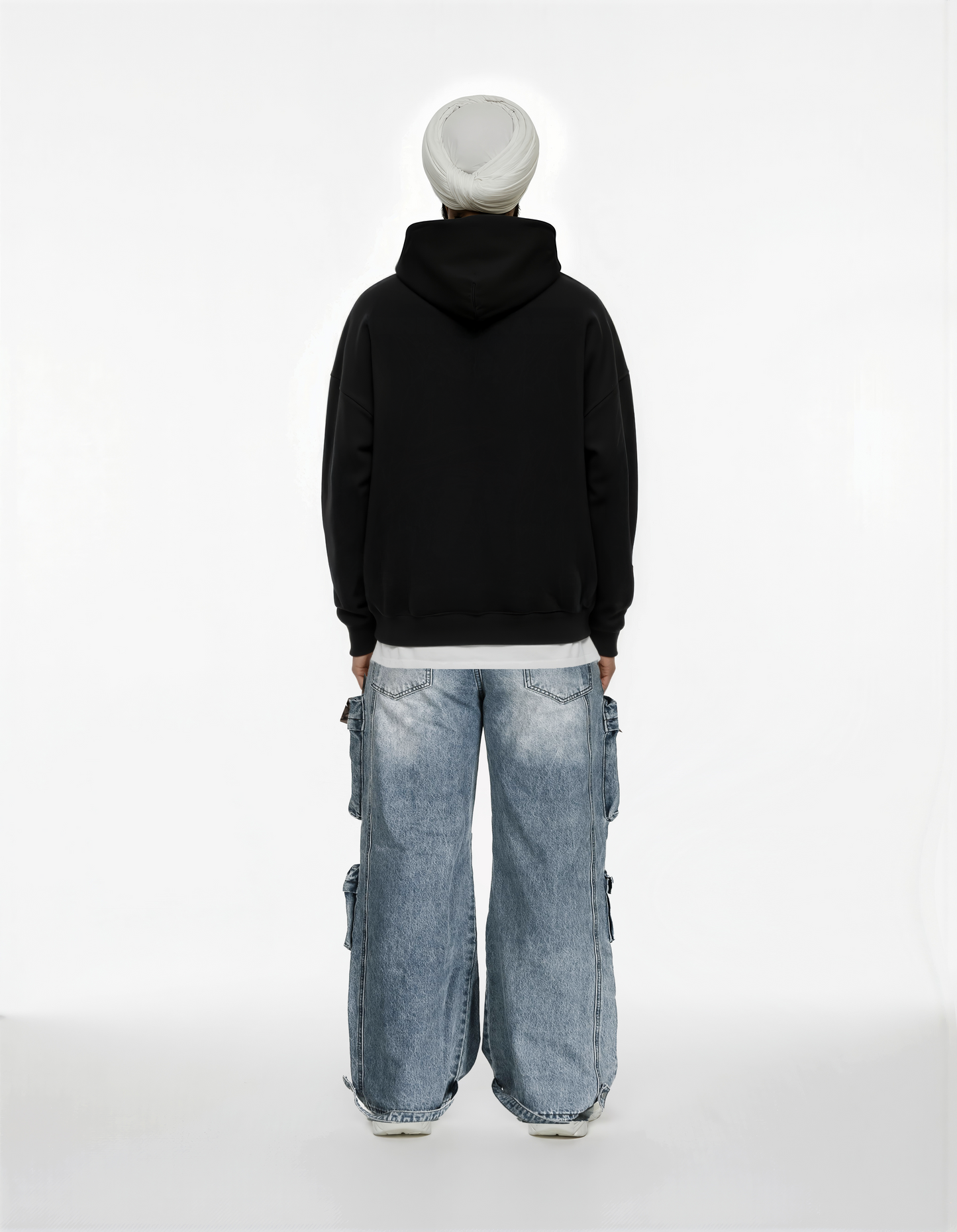 NO FEAR BLACK BIG PRINT BOXY HOODIE