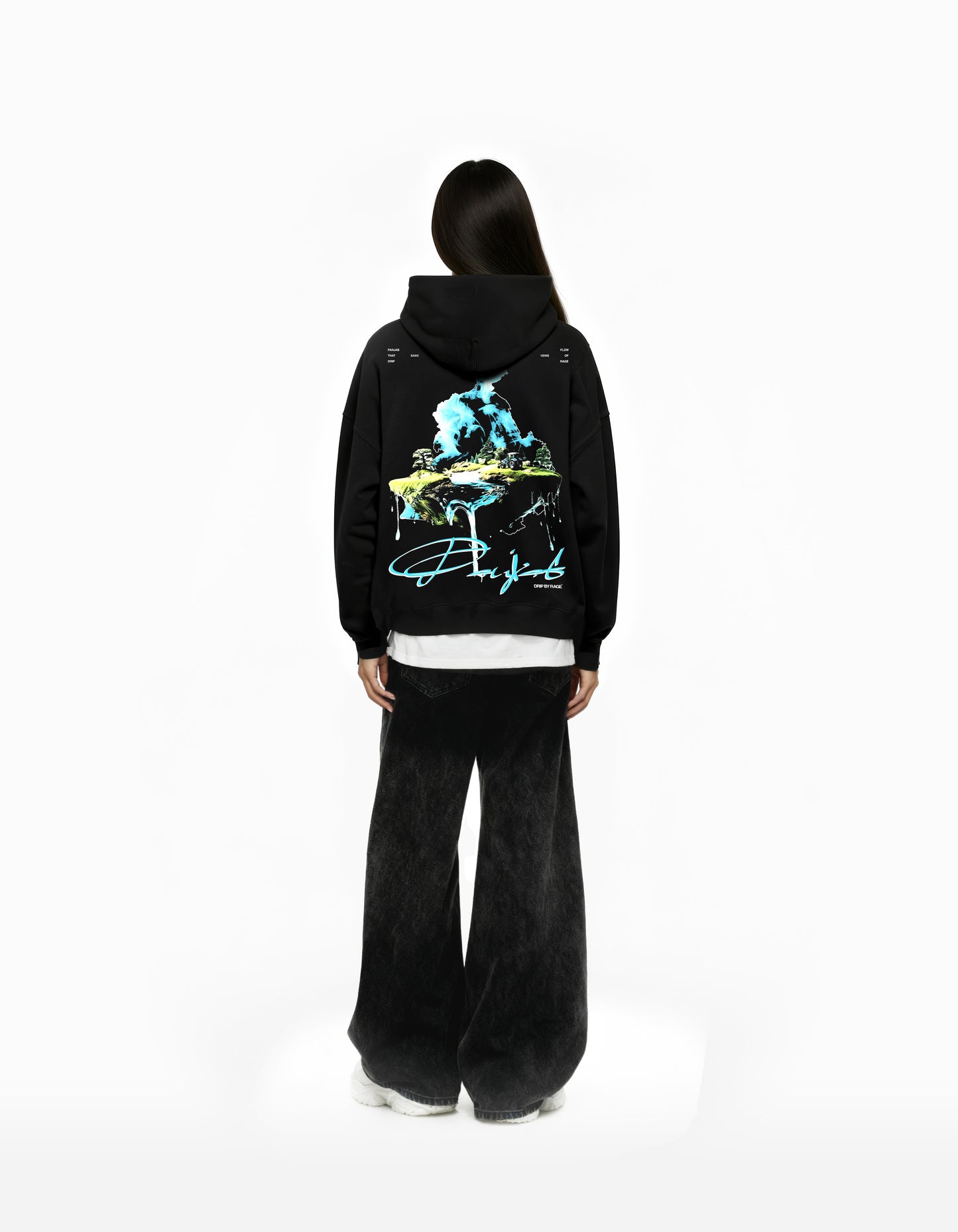 WATER OF PANJAB SUN FADED BOXY HOODIE