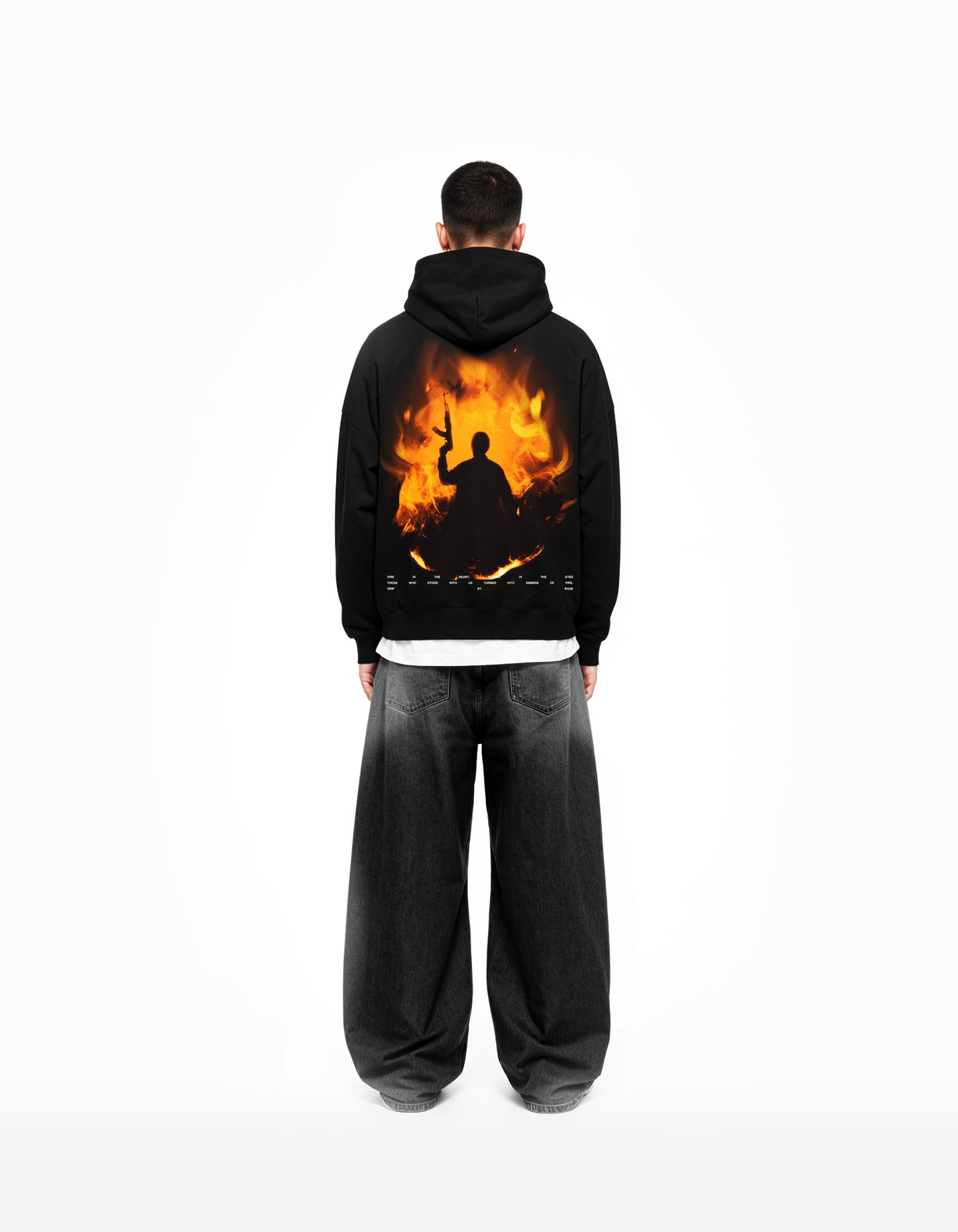 47 FLAME EDITION SUN FADED BOXY HOODIE