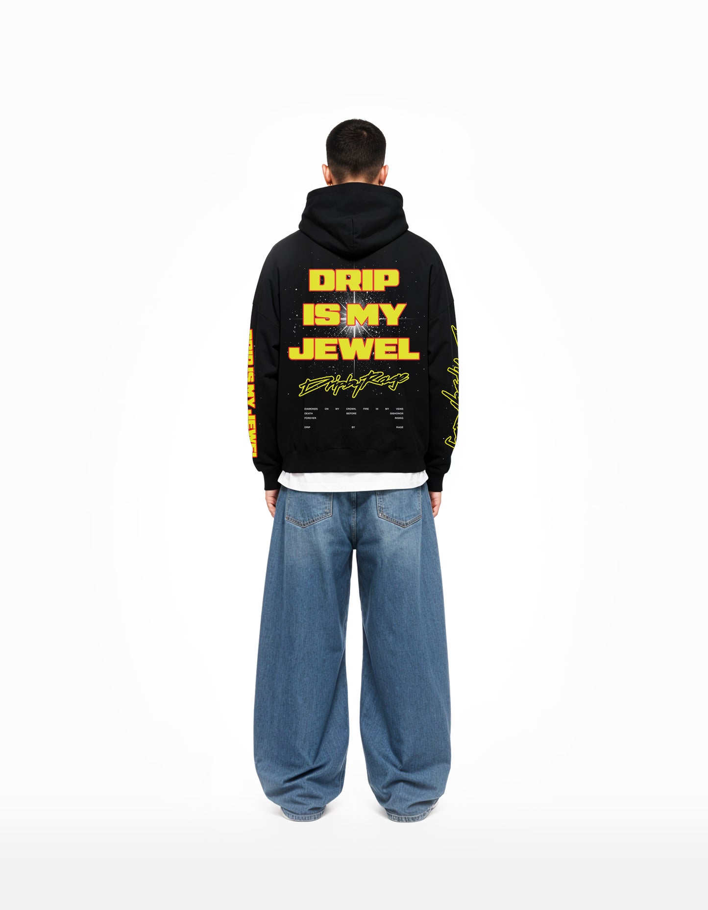 DRIP IS MY JEWEL BIG PRINT BOXY HOODIE