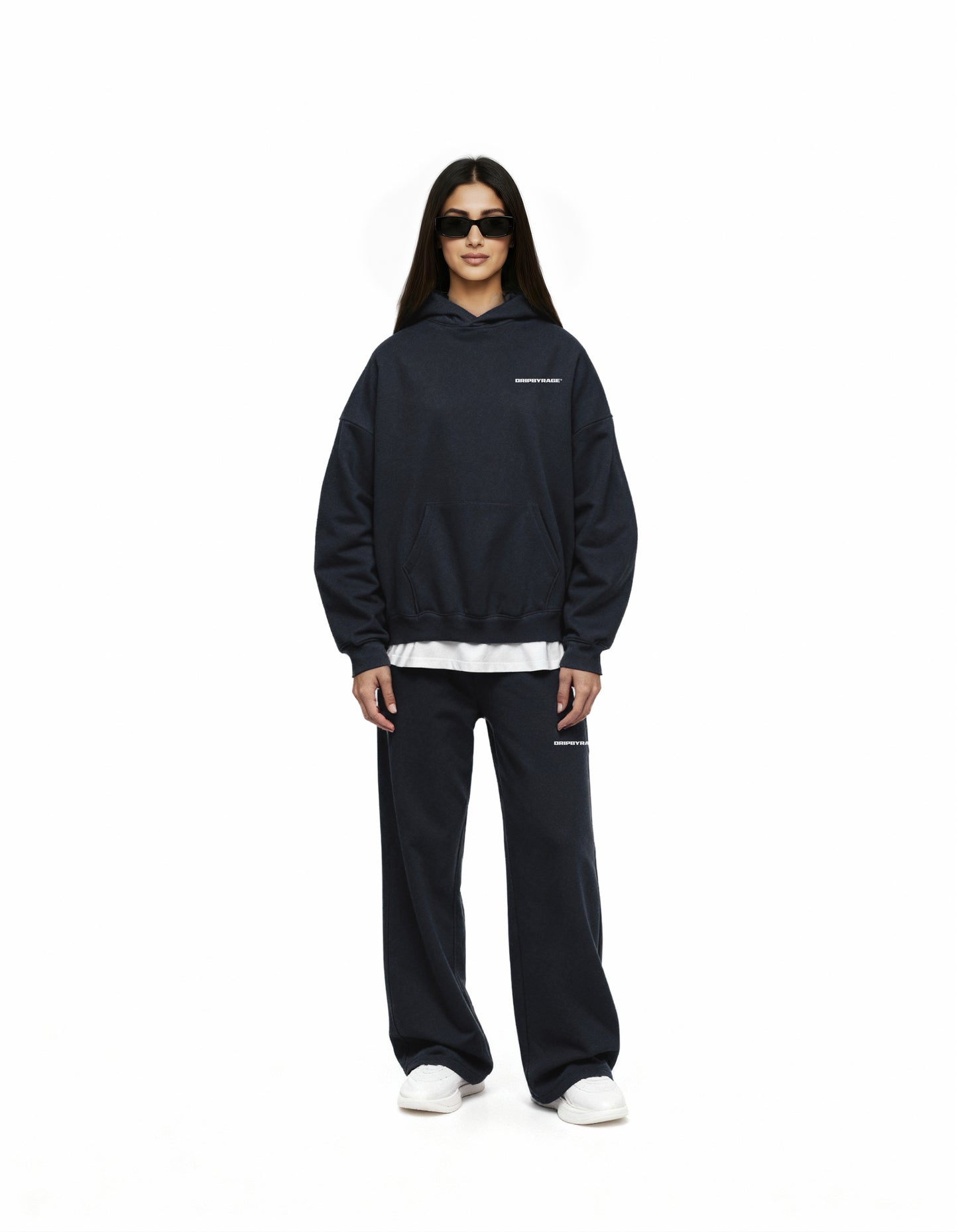 NAVY BLUE HEAVY BOXY HOODIE