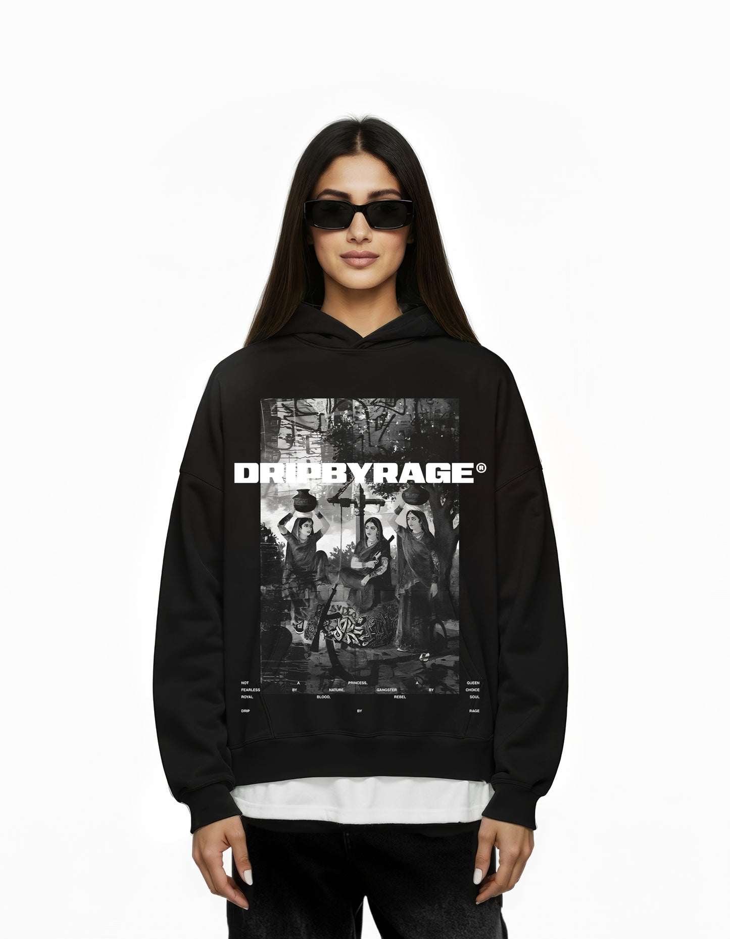 MATKA QUEEN SUN FADED BOXY HOODIE