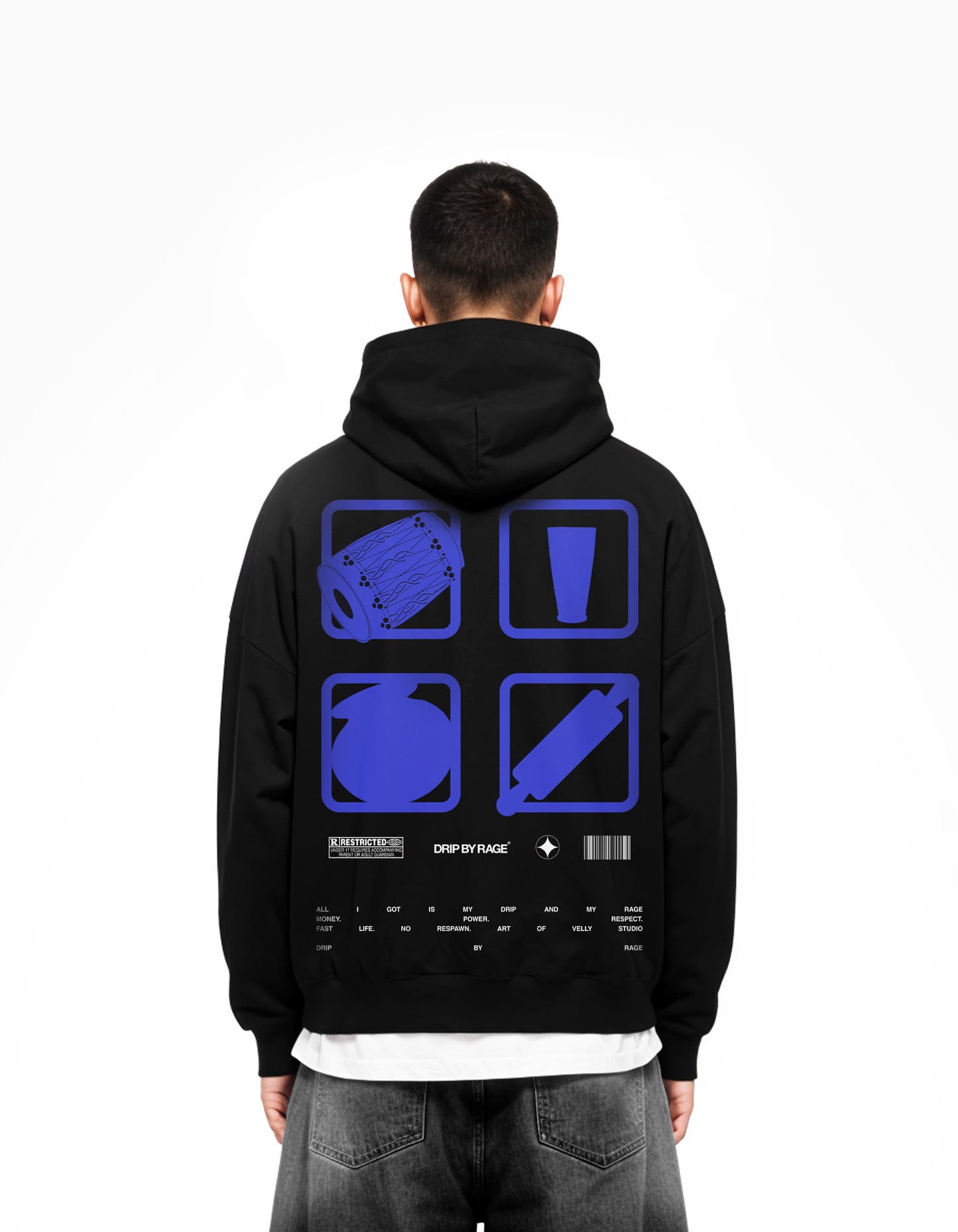 CHOBBAR SUN FADED BOXY HOODIE