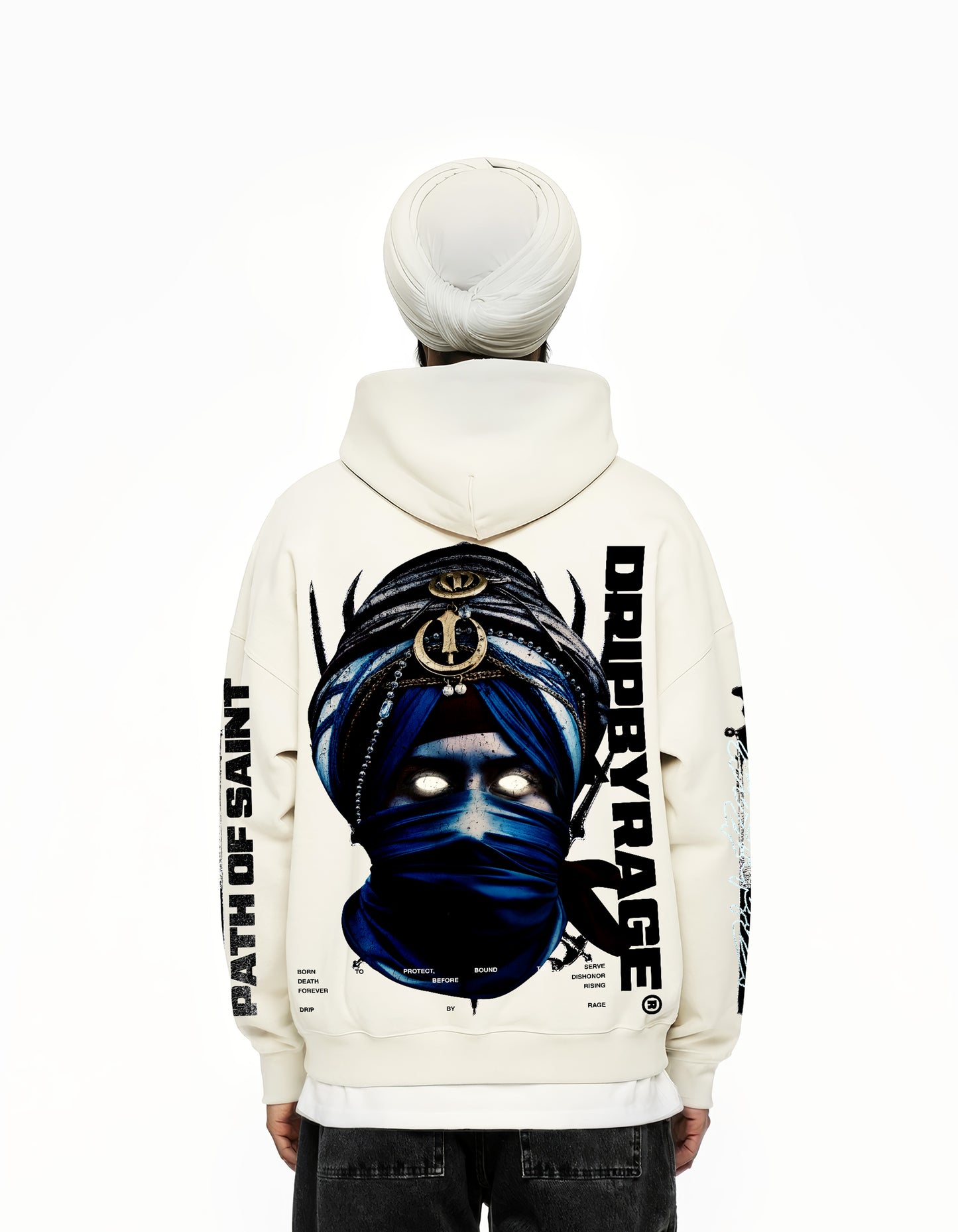 PATH OF SAINT SUN FADED BOXY HOODIE