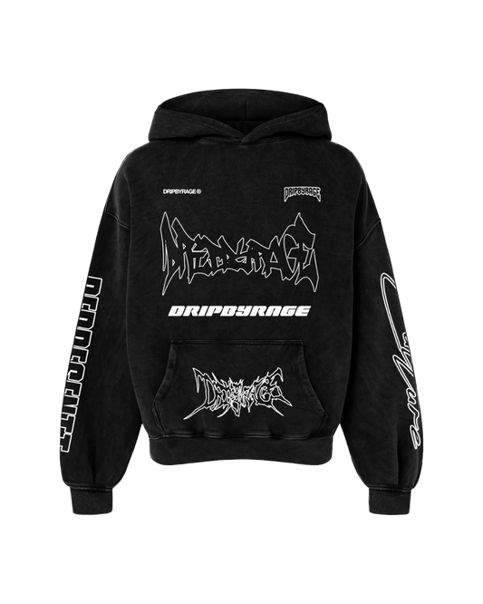 RAGE RACING OVERSIZED FADED HOODIE