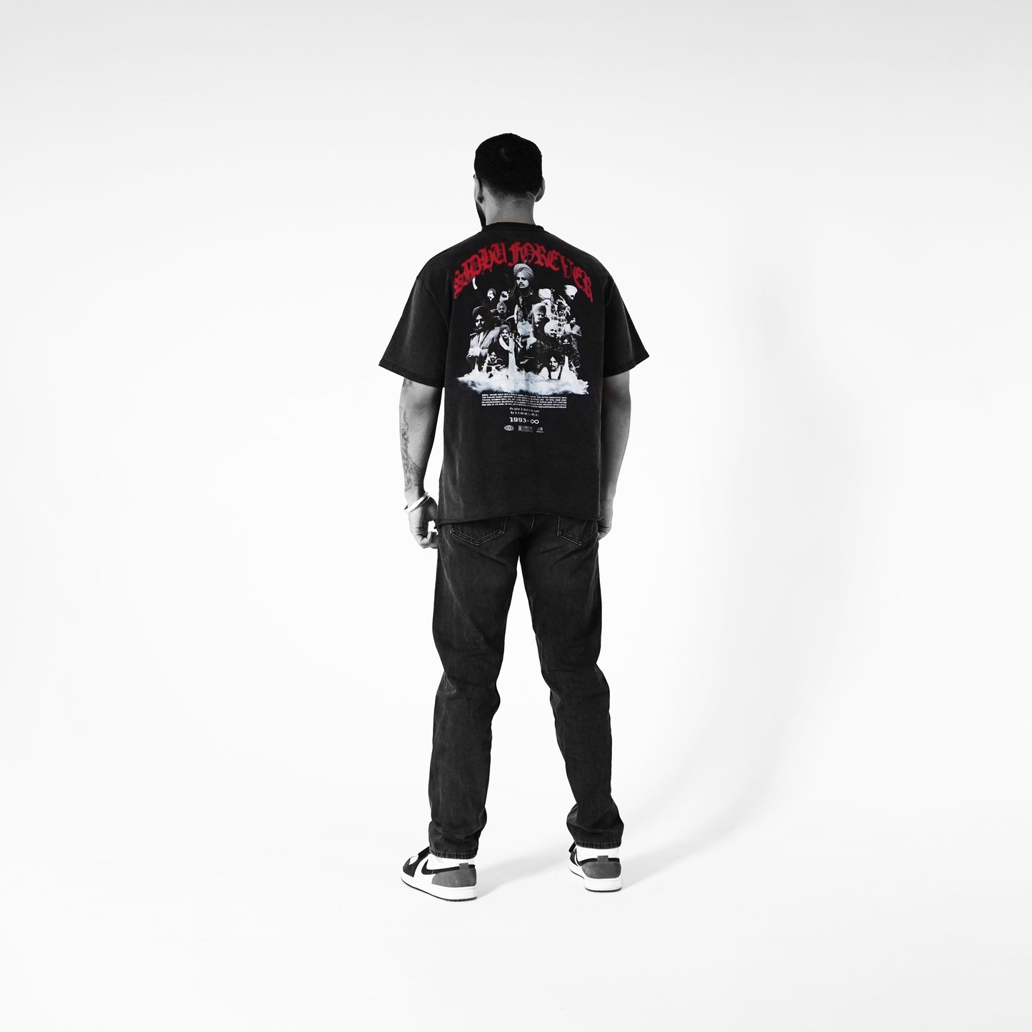 SIDHU FOREVER OVERSIZED FADED T-SHIRT