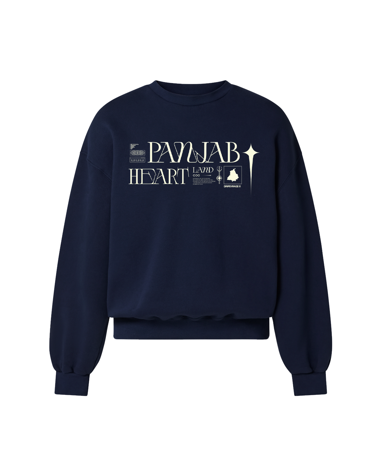 PANJAB Y2K SWEATSHIRT NAVY BLUE