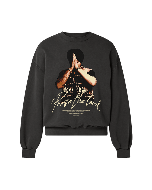 PRAISE THE LORD SWEATSHIRT CHARCOAL GREY
