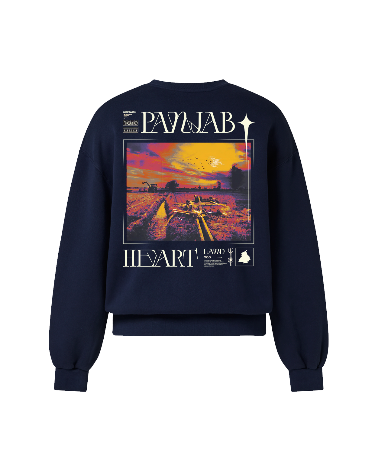 PANJAB Y2K SWEATSHIRT NAVY BLUE